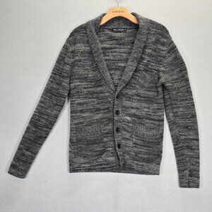 Filippa K Men's Wool  Laine  Cardigan Size Small Gray Black